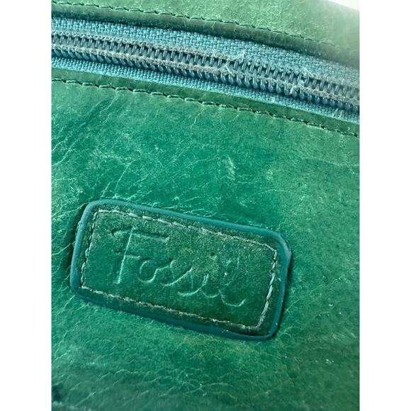 Vintage Womens Fossil Wallet Embroidered Leather Elephant FLAWS READ #5304 - Picture 7 of 15